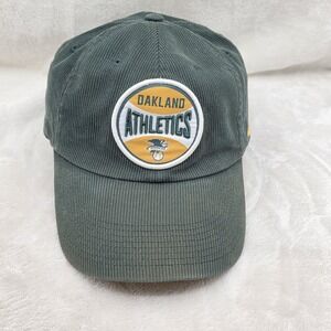VINTAGE Oakland Athletics Hat‎ Cap Mens Corduroy Green MLB Baseball Nike 2006
